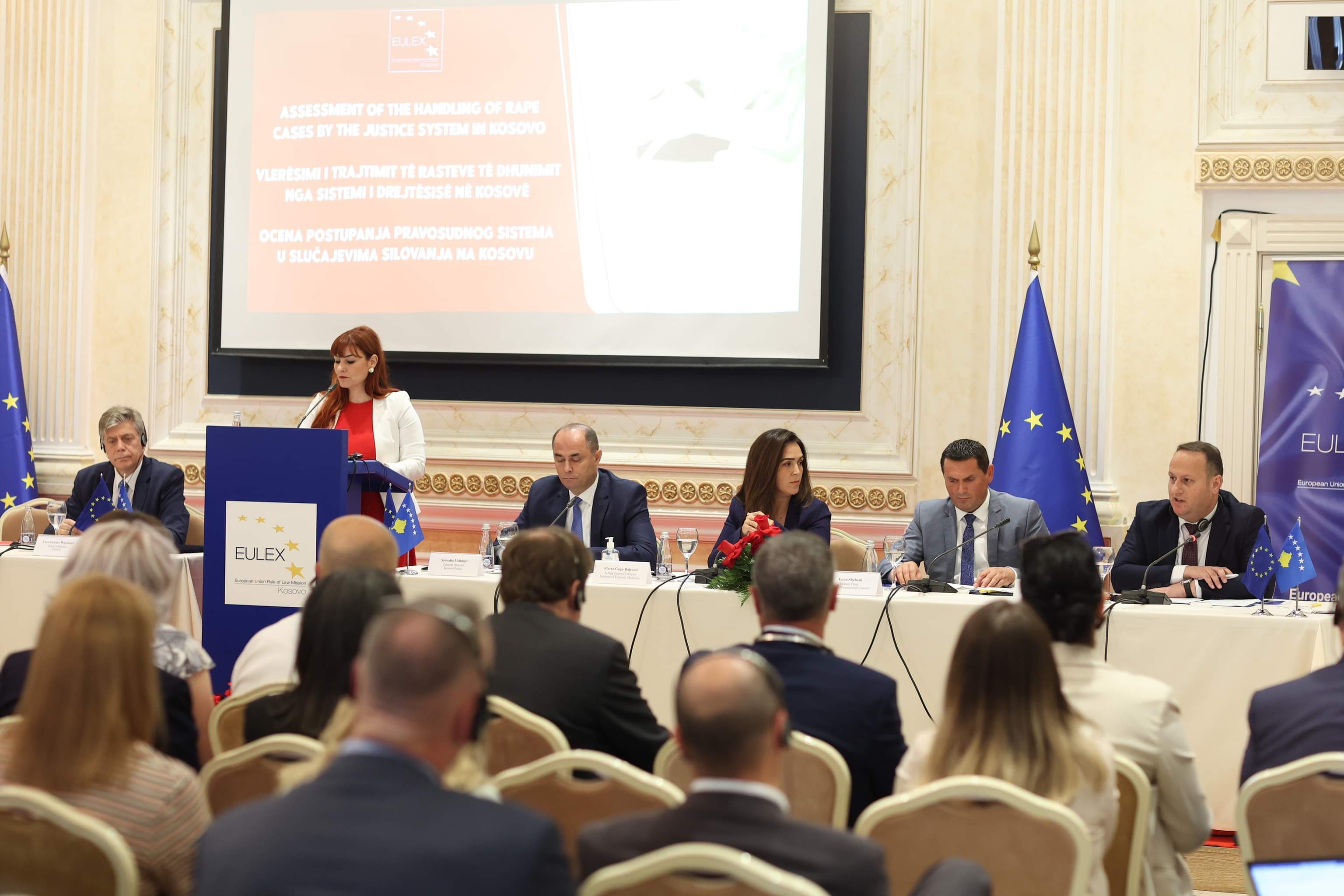 Kryesuesi Zogaj, pjesë e lansimit të raportit të monitorimit ‘Vlerësimi i Trajtimit të Rasteve të Dhunimit nga Sistemi i Drejtësisë në Kosovë’ të prezantuar nga EULEX